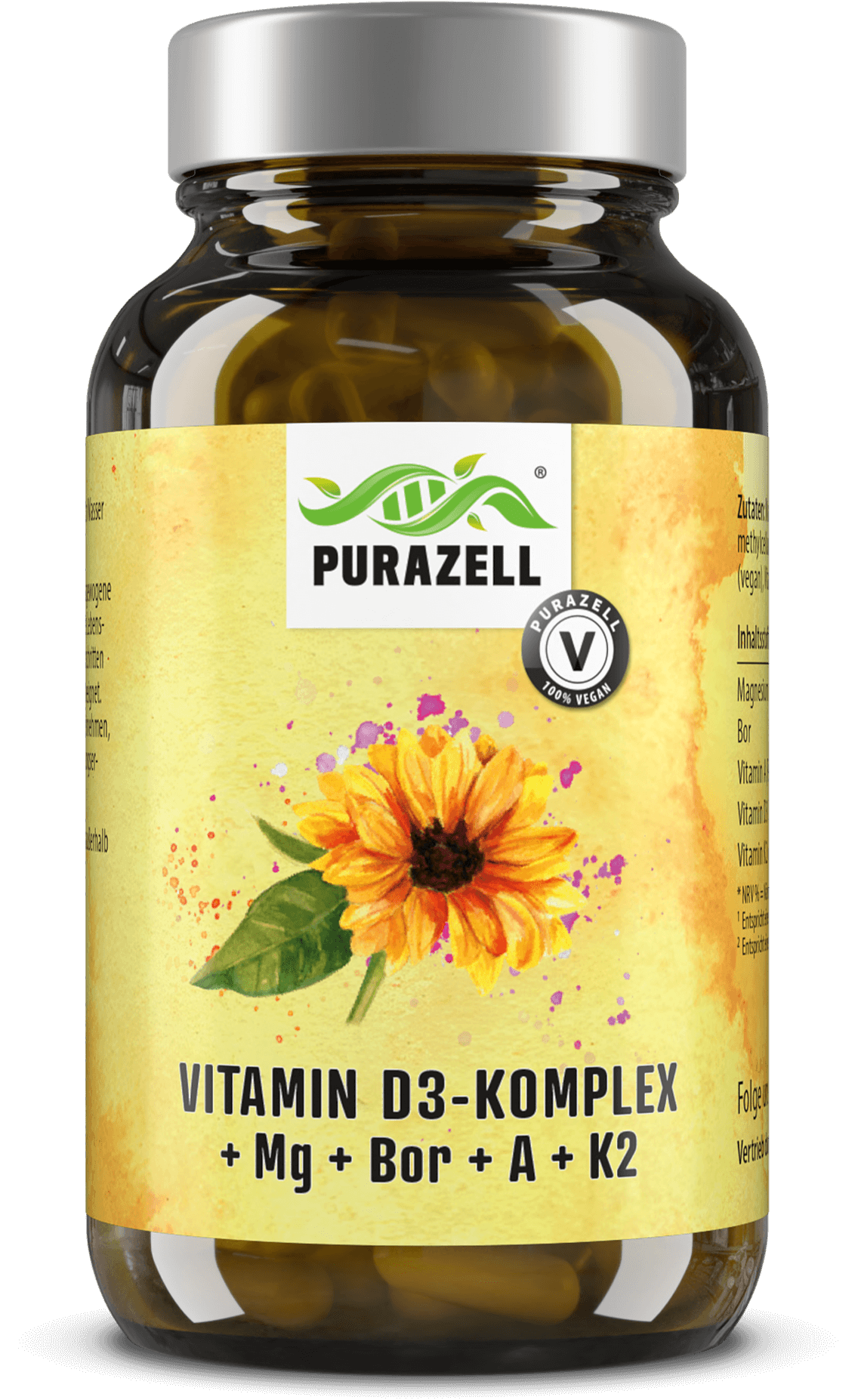Vitamin D3-Komplex + Mg + Bor + A + K2