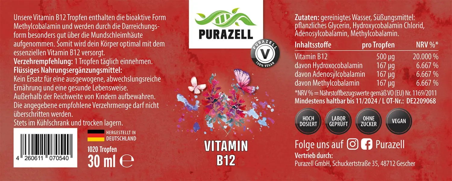 Vitamin B12 Tropfen (MHA-Formel)